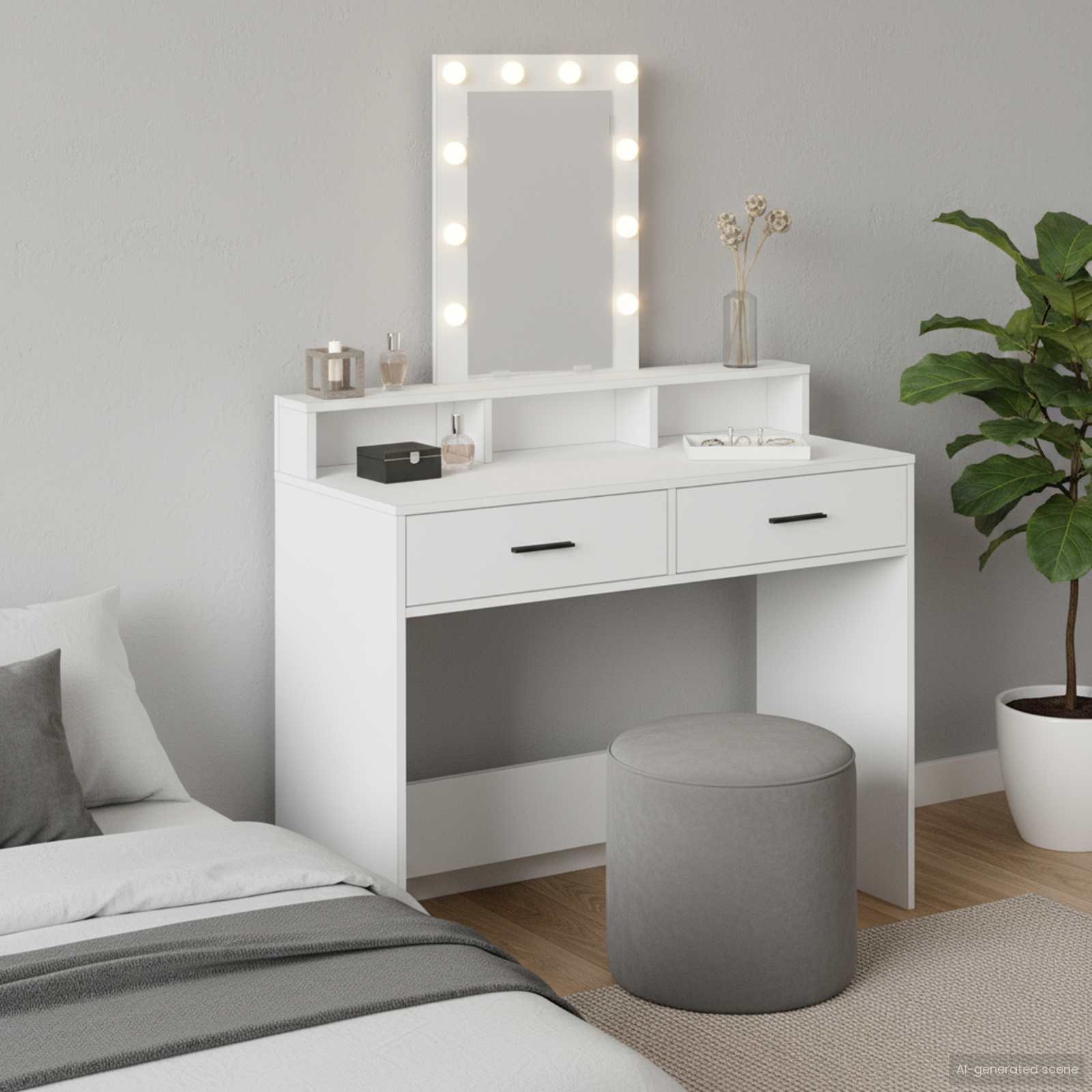 vidaXL Toaletka Biały 100 x 41 x 140 cm Materiał drewnopochodny