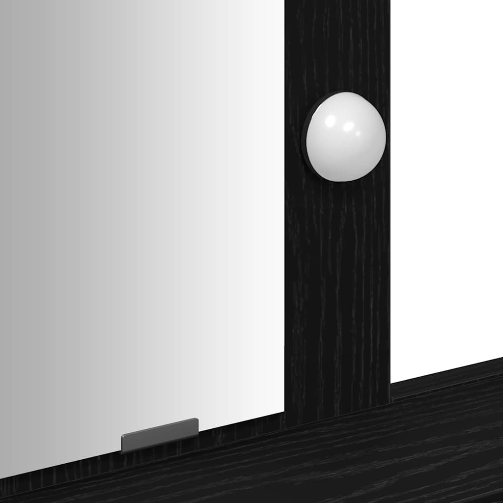 vidaXL Toaletka Czarny 100 x 41 x 140 cm Materiał drewnopochodny