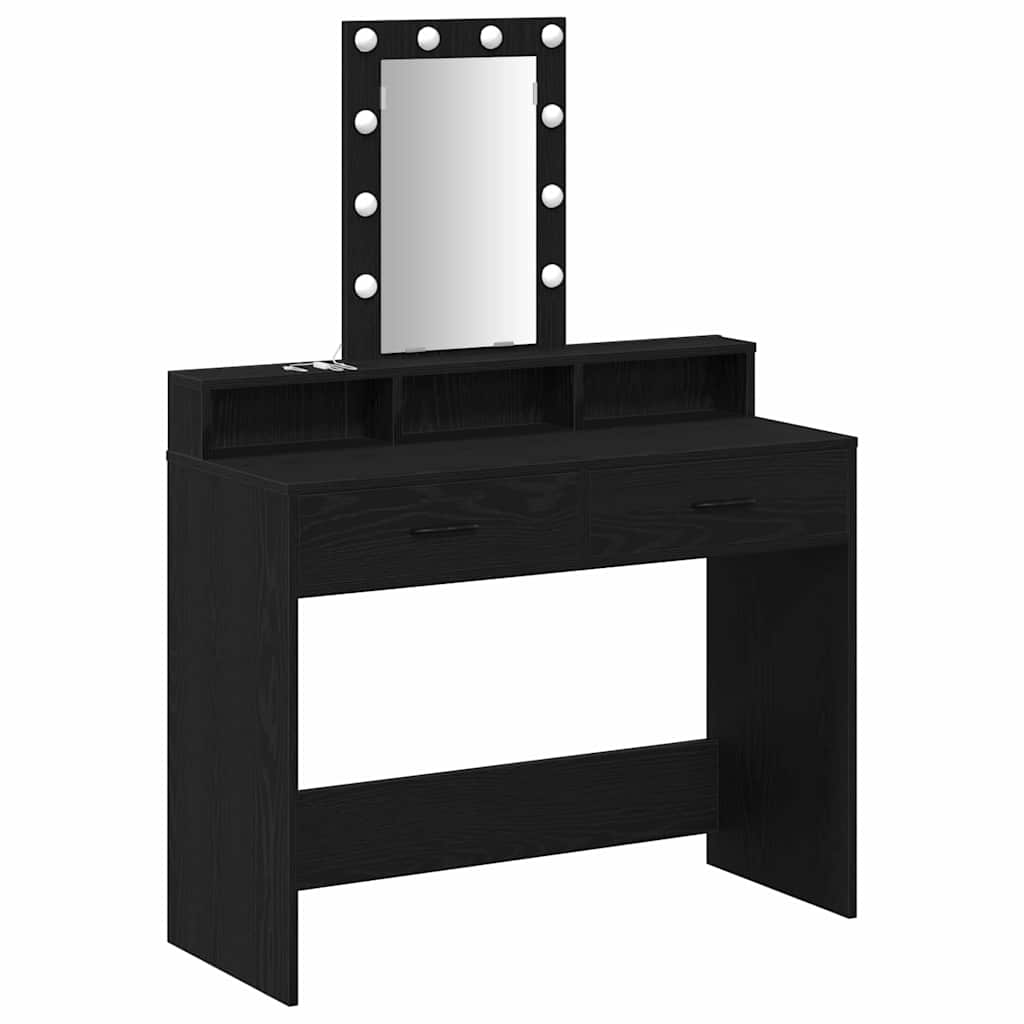vidaXL Toaletka Czarny 100 x 41 x 140 cm Materiał drewnopochodny