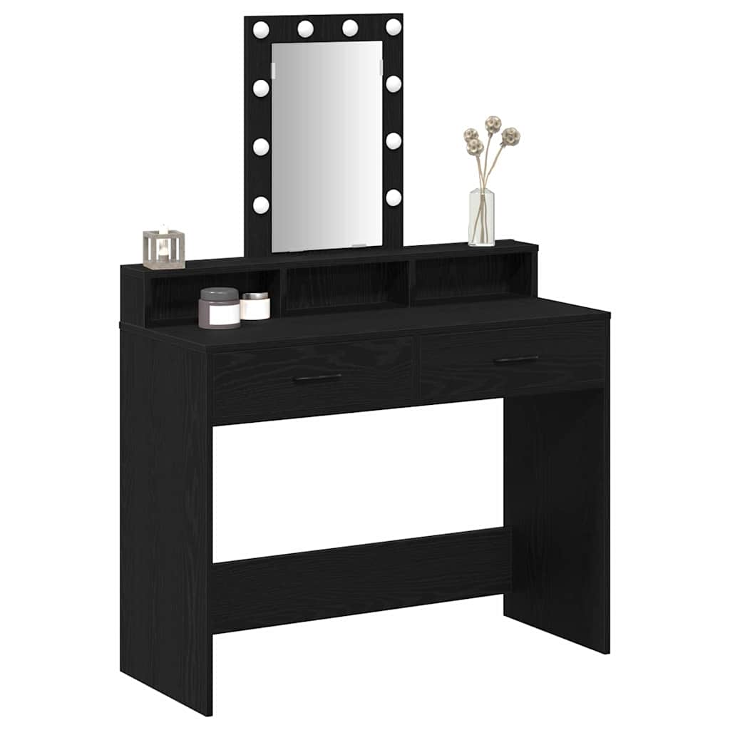 vidaXL Toaletka Czarny 100 x 41 x 140 cm Materiał drewnopochodny