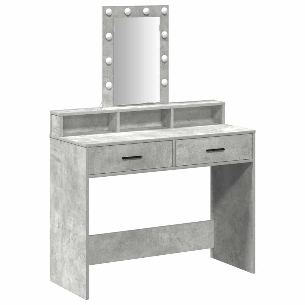 vidaXL Toaletka Szary 100 x 41 x 140 cm Materiał drewnopochodny