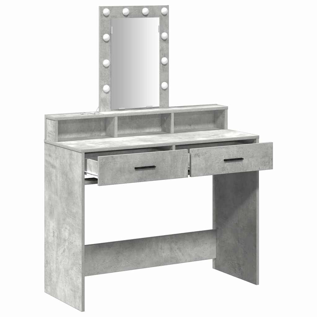 vidaXL Toaletka Szary 100 x 41 x 140 cm Materiał drewnopochodny