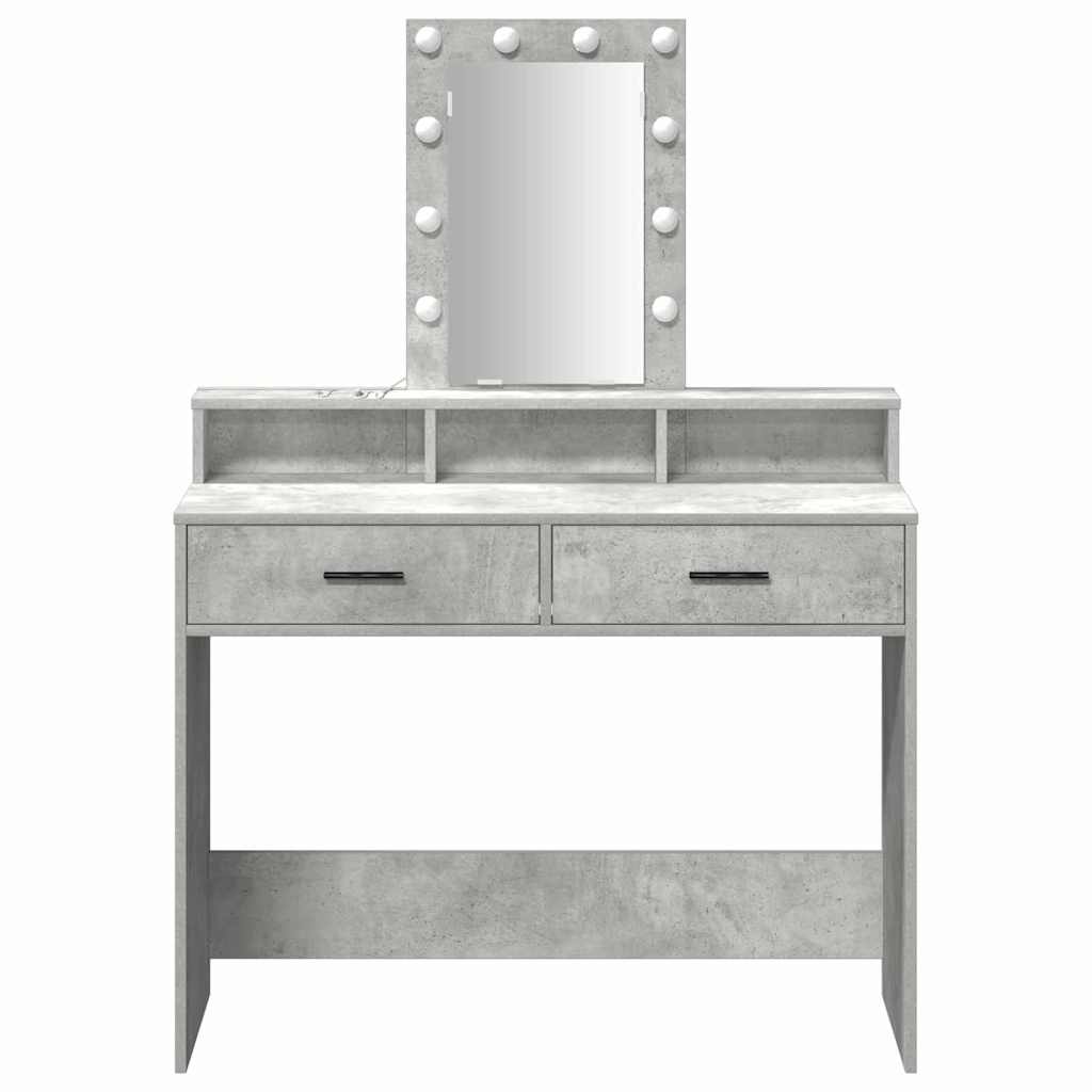 vidaXL Toaletka Szary 100 x 41 x 140 cm Materiał drewnopochodny