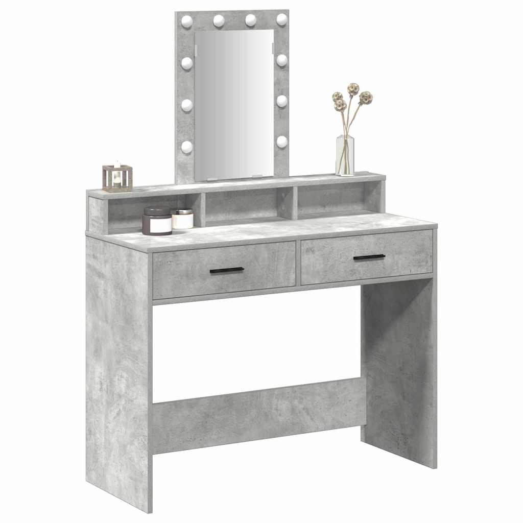 vidaXL Toaletka Szary 100 x 41 x 140 cm Materiał drewnopochodny