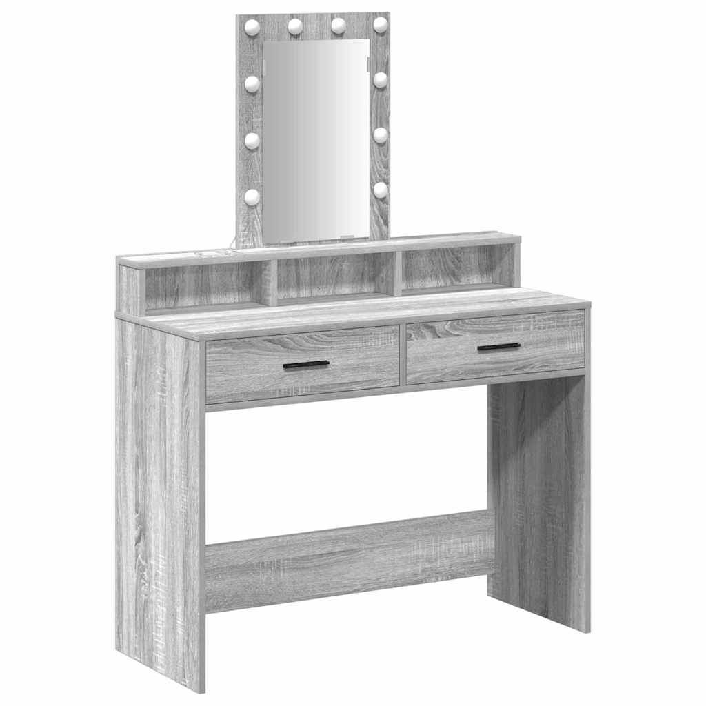vidaXL Toaletka Szary 100 x 41 x 140 cm Materiał drewnopochodny