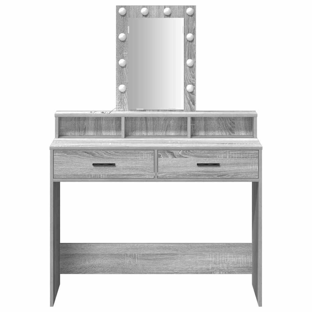 vidaXL Toaletka Szary 100 x 41 x 140 cm Materiał drewnopochodny