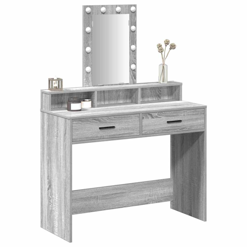 vidaXL Toaletka Szary 100 x 41 x 140 cm Materiał drewnopochodny