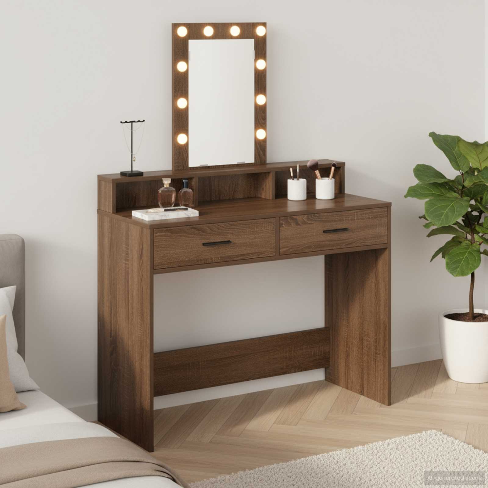 vidaXL Toaletka Brązowy 100 x 41 x 140 cm Materiał drewnopochodny