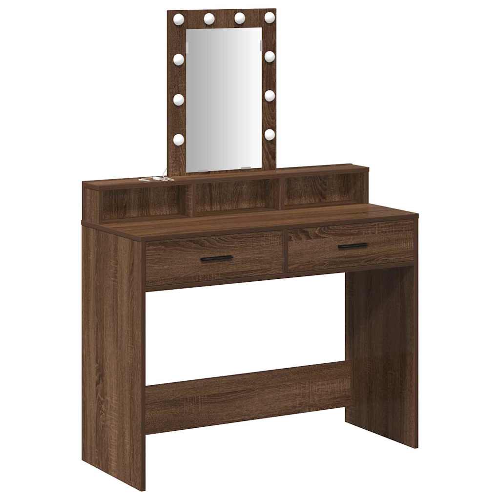 vidaXL Toaletka Brązowy 100 x 41 x 140 cm Materiał drewnopochodny