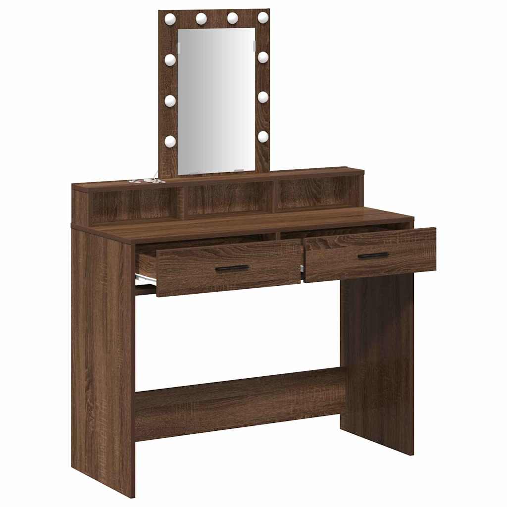 vidaXL Toaletka Brązowy 100 x 41 x 140 cm Materiał drewnopochodny