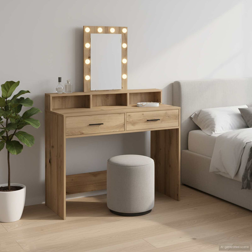 vidaXL Toaletka Brązowy 100 x 41 x 140 cm Materiał drewnopochodny
