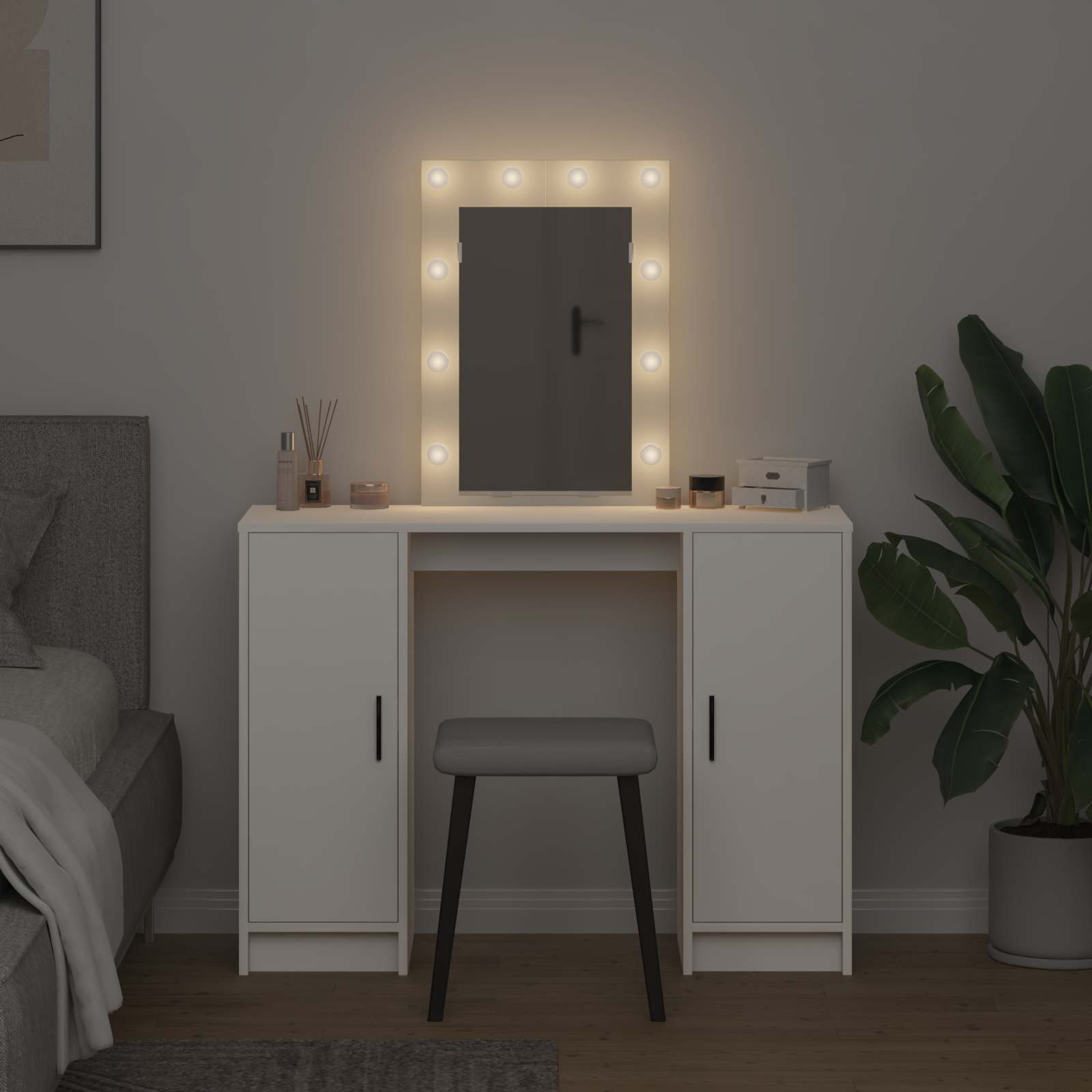 vidaXL Toaletka Biały 102 x 33 x 135 cm Materiał drewnopochodny