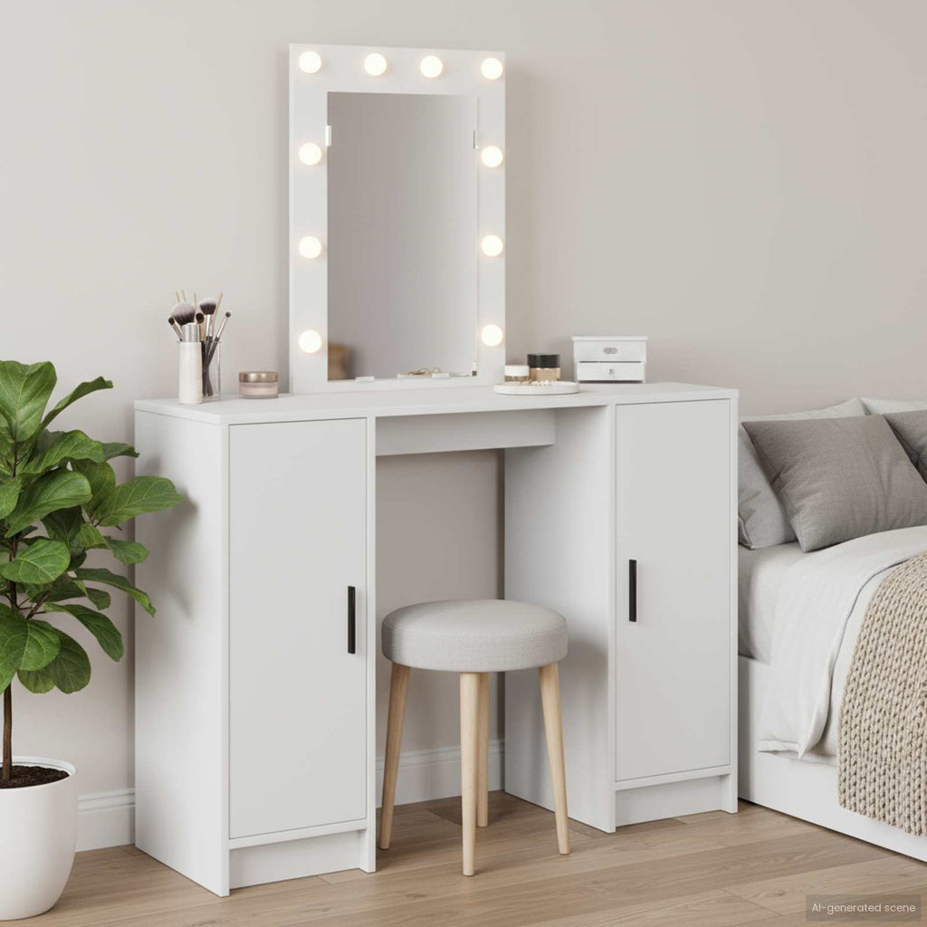 vidaXL Toaletka Biały 102 x 33 x 135 cm Materiał drewnopochodny