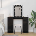 vidaXL Toaletka Czarny 102 x 33 x 135 cm Materiał drewnopochodny