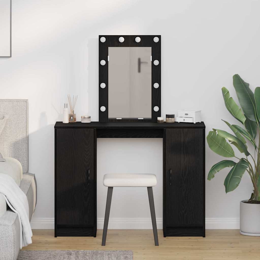vidaXL Toaletka Czarny 102 x 33 x 135 cm Materiał drewnopochodny
