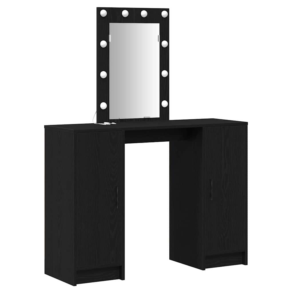 vidaXL Toaletka Czarny 102 x 33 x 135 cm Materiał drewnopochodny