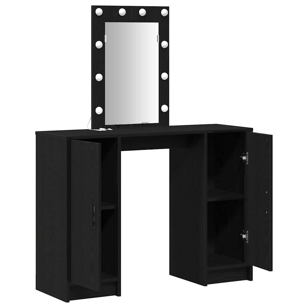 vidaXL Toaletka Czarny 102 x 33 x 135 cm Materiał drewnopochodny