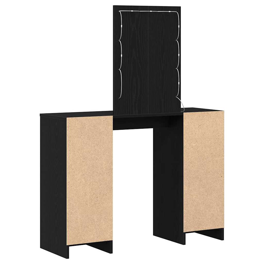 vidaXL Toaletka Czarny 102 x 33 x 135 cm Materiał drewnopochodny