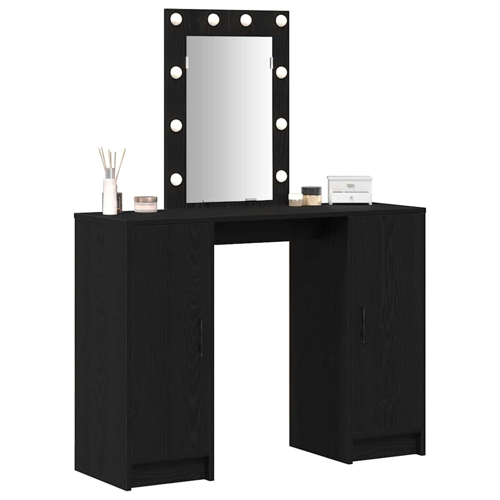vidaXL Toaletka Czarny 102 x 33 x 135 cm Materiał drewnopochodny