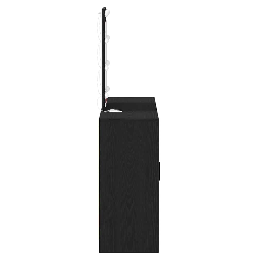 vidaXL Toaletka Czarny 102 x 33 x 135 cm Materiał drewnopochodny