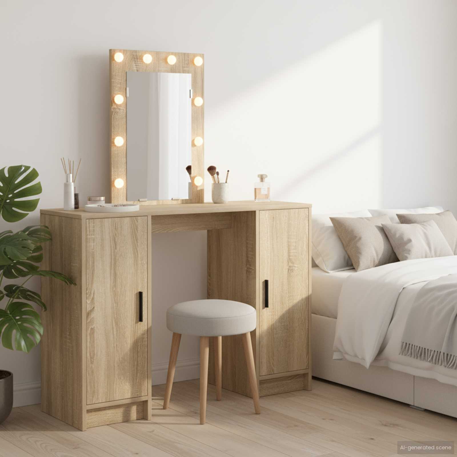 vidaXL Toaletka Brązowy 102 x 33 x 135 cm Materiał drewnopochodny