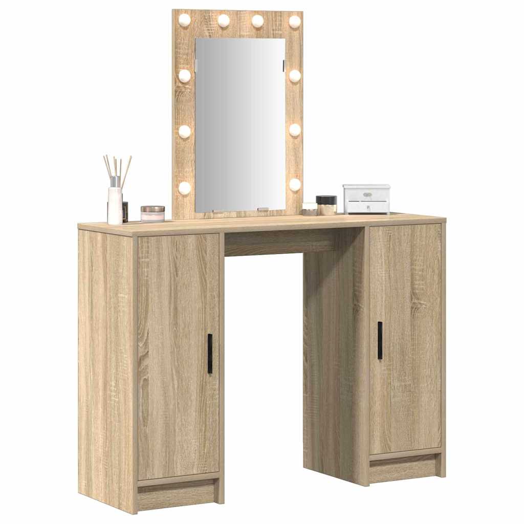 vidaXL Toaletka Brązowy 102 x 33 x 135 cm Materiał drewnopochodny