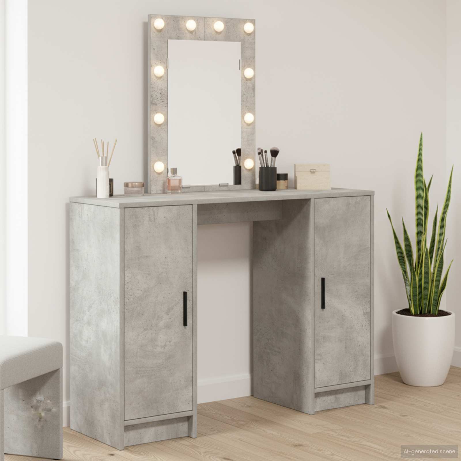 vidaXL Toaletka Jasnoszary 102 x 33 x 135 cm Materiał drewnopochodny
