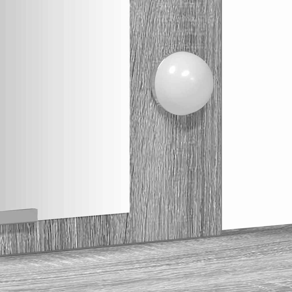 vidaXL Toaletka Szary 102 x 33 x 135 cm Materiał drewnopochodny