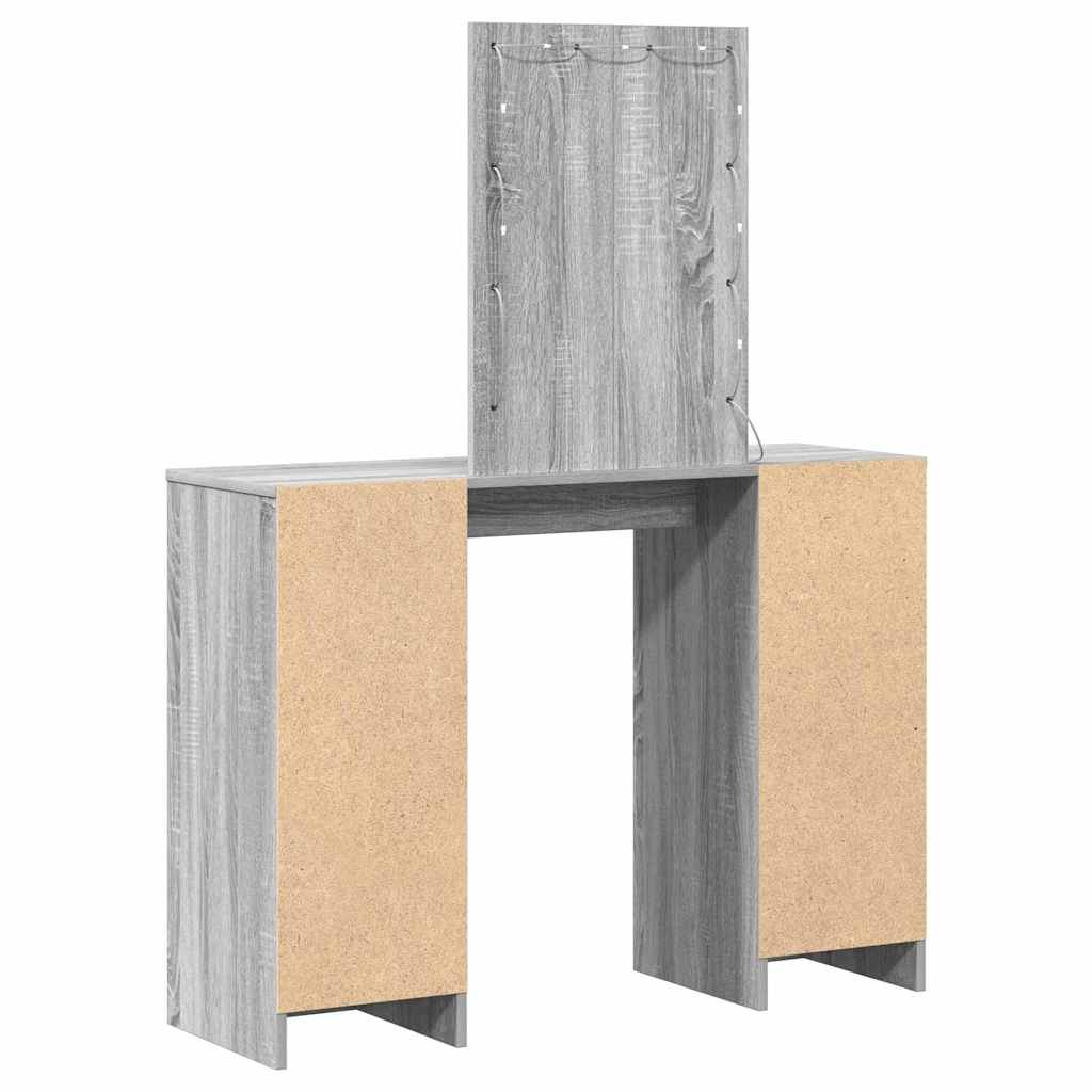 vidaXL Toaletka Szary 102 x 33 x 135 cm Materiał drewnopochodny