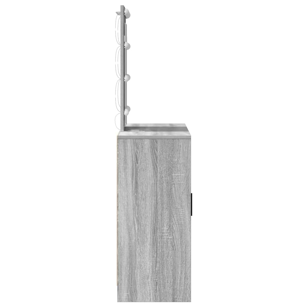 vidaXL Toaletka Szary 102 x 33 x 135 cm Materiał drewnopochodny