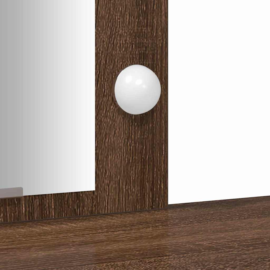 vidaXL Toaletka Brązowy 102 x 33 x 135 cm Materiał drewnopochodny
