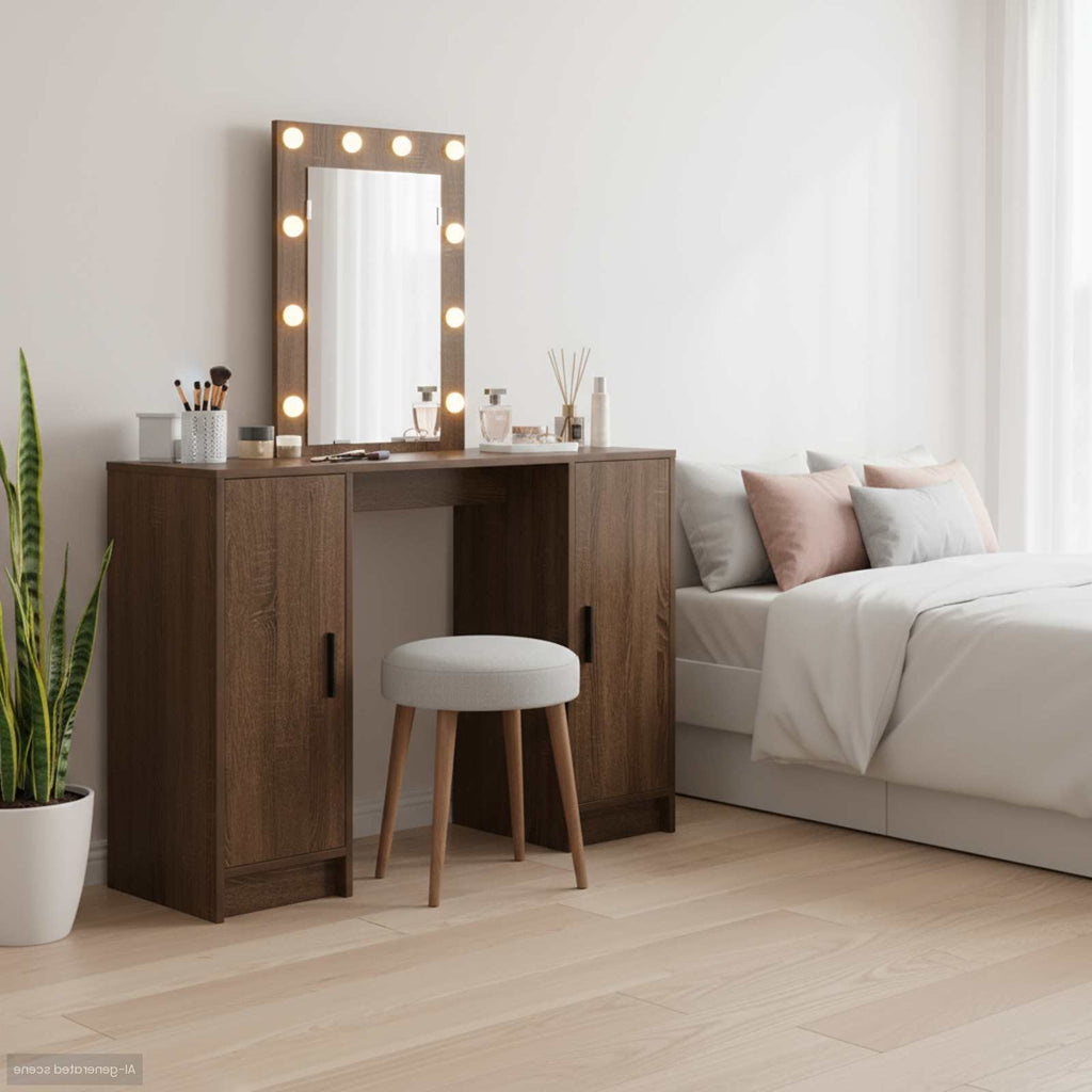 vidaXL Toaletka Brązowy 102 x 33 x 135 cm Materiał drewnopochodny