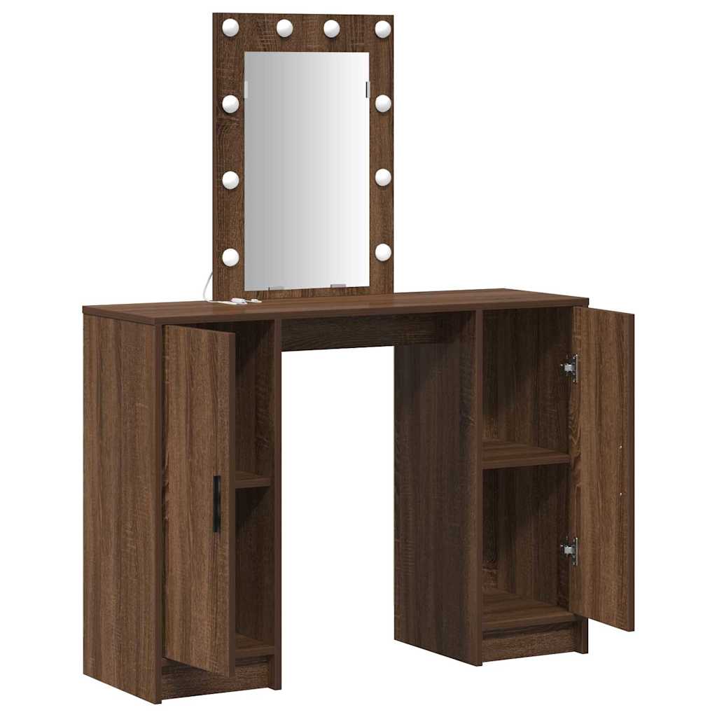 vidaXL Toaletka Brązowy 102 x 33 x 135 cm Materiał drewnopochodny