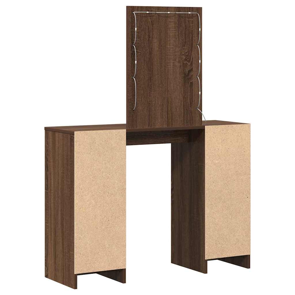 vidaXL Toaletka Brązowy 102 x 33 x 135 cm Materiał drewnopochodny