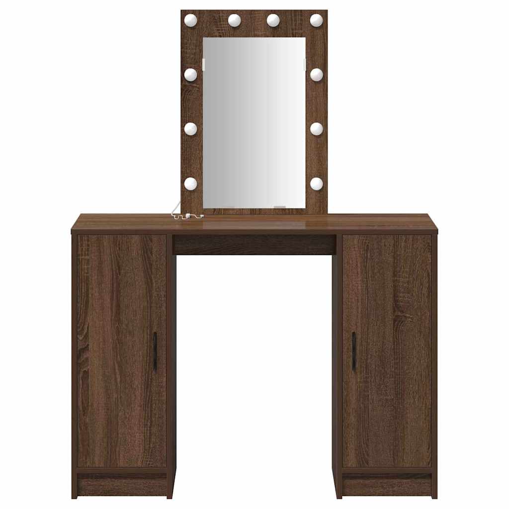 vidaXL Toaletka Brązowy 102 x 33 x 135 cm Materiał drewnopochodny