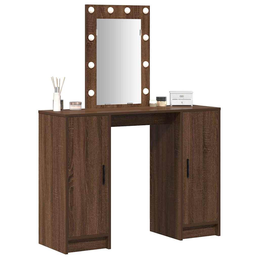 vidaXL Toaletka Brązowy 102 x 33 x 135 cm Materiał drewnopochodny