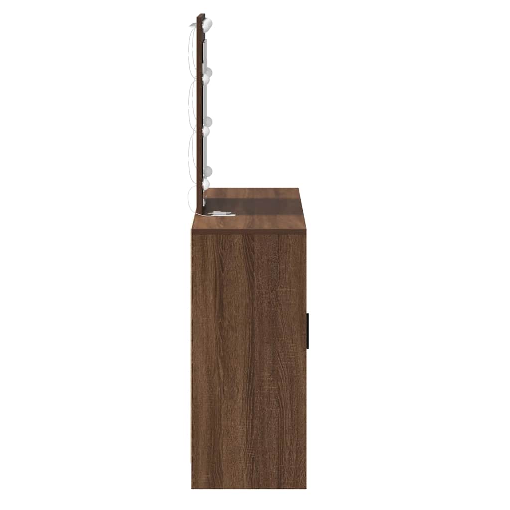 vidaXL Toaletka Brązowy 102 x 33 x 135 cm Materiał drewnopochodny