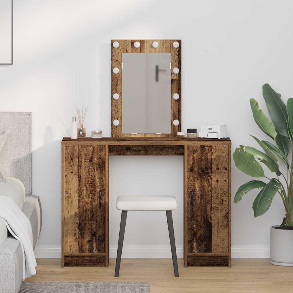 vidaXL Toaletka Brązowy 102 x 33 x 135 cm Materiał drewnopochodny