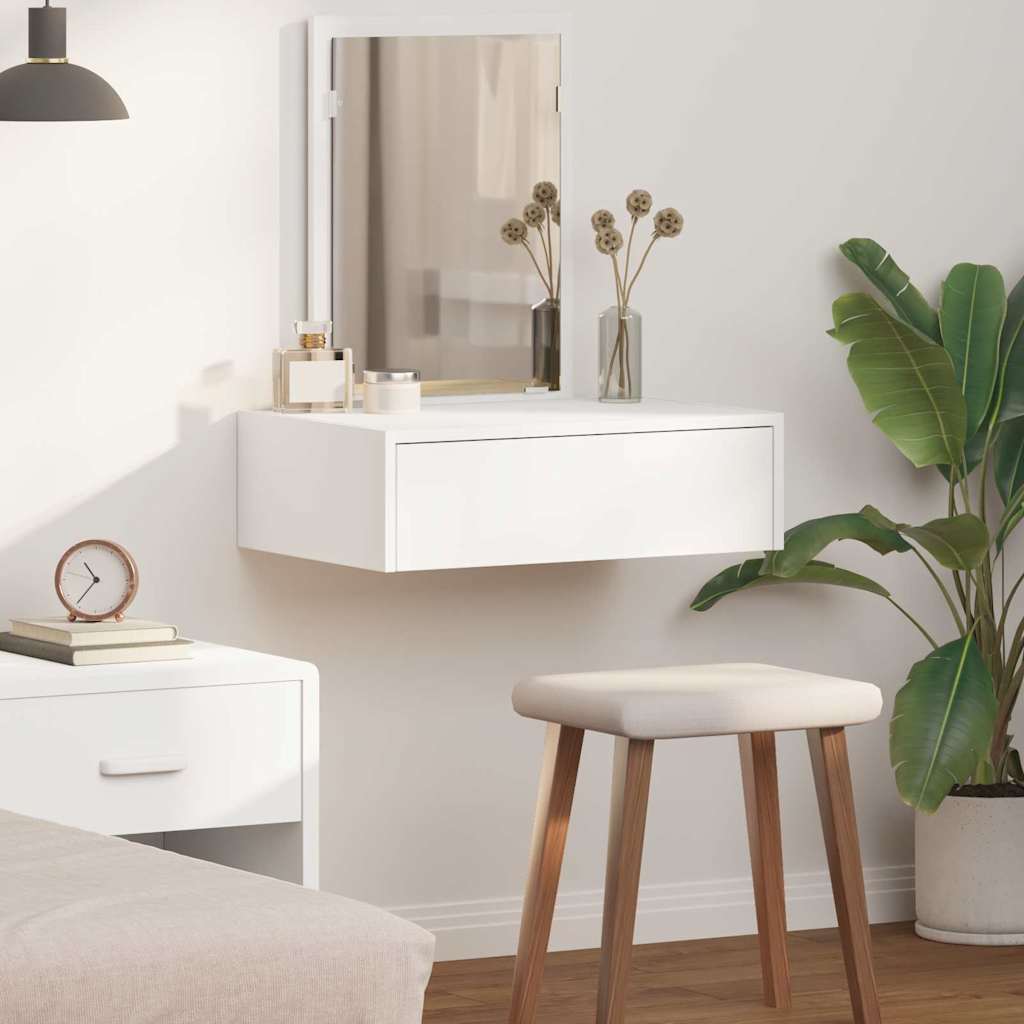 vidaXL Toaletka Biały 60 x 40 x 70 cm Materiał drewnopochodny