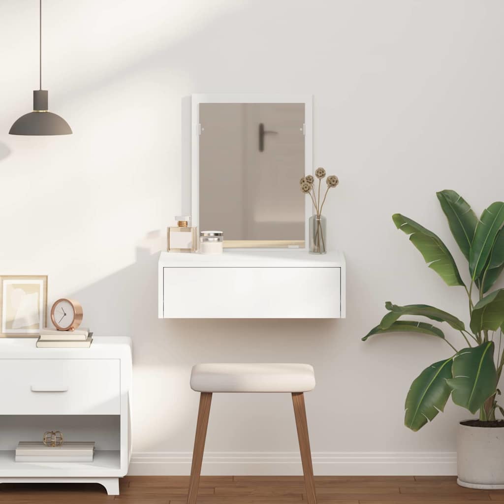 vidaXL Toaletka Biały 60 x 40 x 70 cm Materiał drewnopochodny