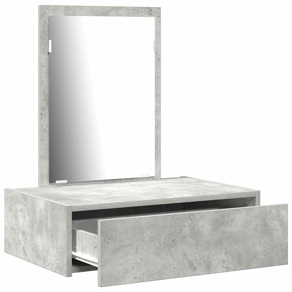 vidaXL Toaletka Szary 60 x 40 x 70 cm Materiał drewnopochodny