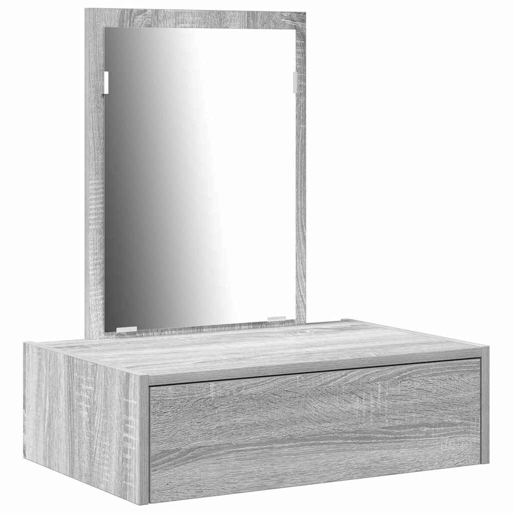 vidaXL Toaletka Szary 60 x 40 x 70 cm Materiał drewnopochodny