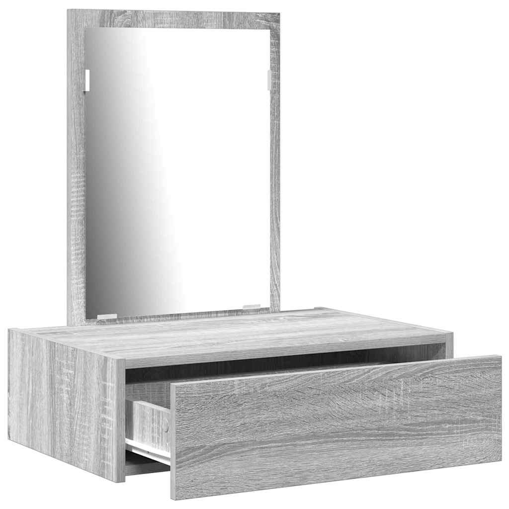 vidaXL Toaletka Szary 60 x 40 x 70 cm Materiał drewnopochodny