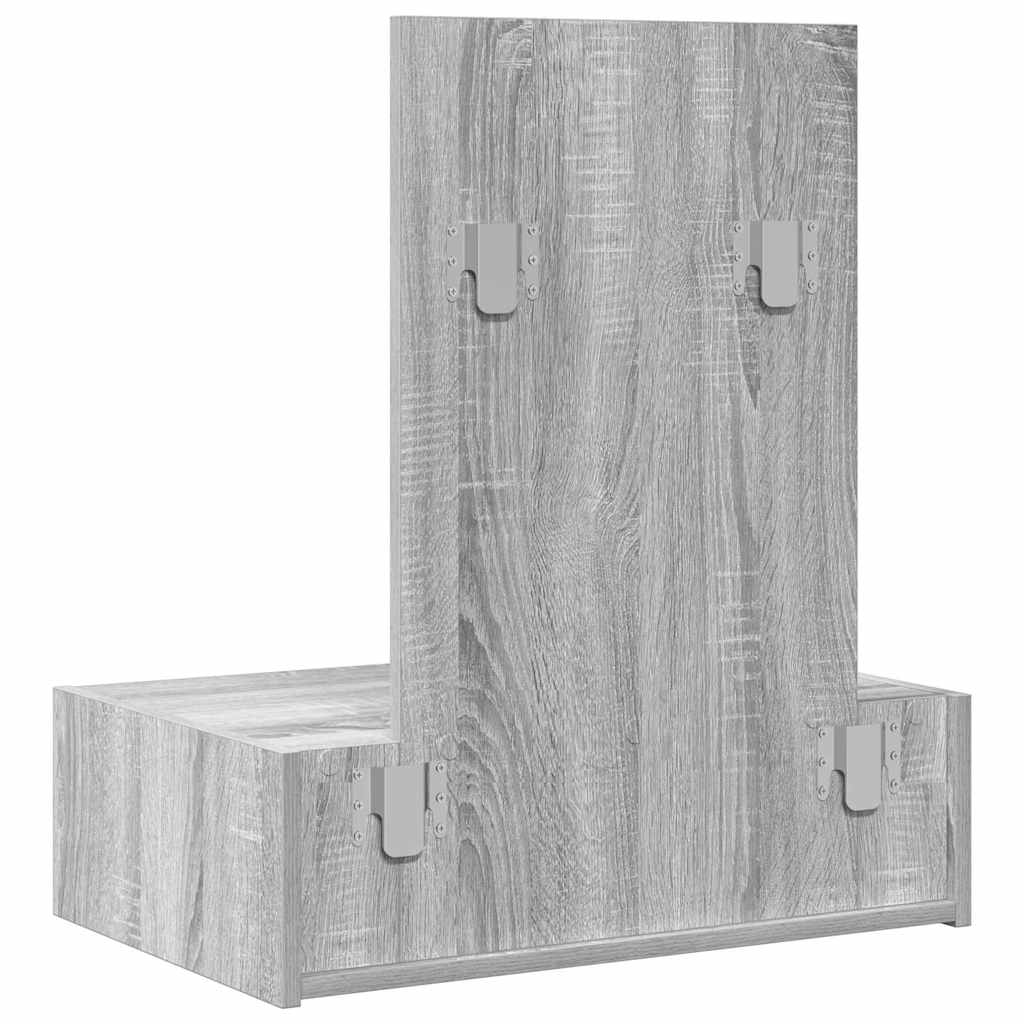 vidaXL Toaletka Szary 60 x 40 x 70 cm Materiał drewnopochodny