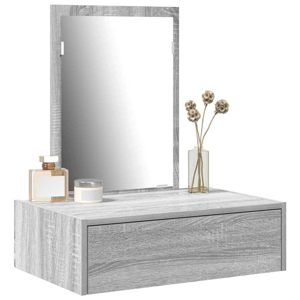 vidaXL Toaletka Szary 60 x 40 x 70 cm Materiał drewnopochodny