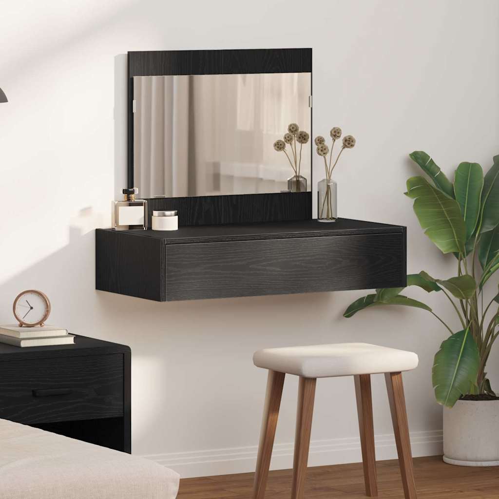 vidaXL Toaletka Czarny 83 x 40 x 70 cm Materiał drewnopochodny