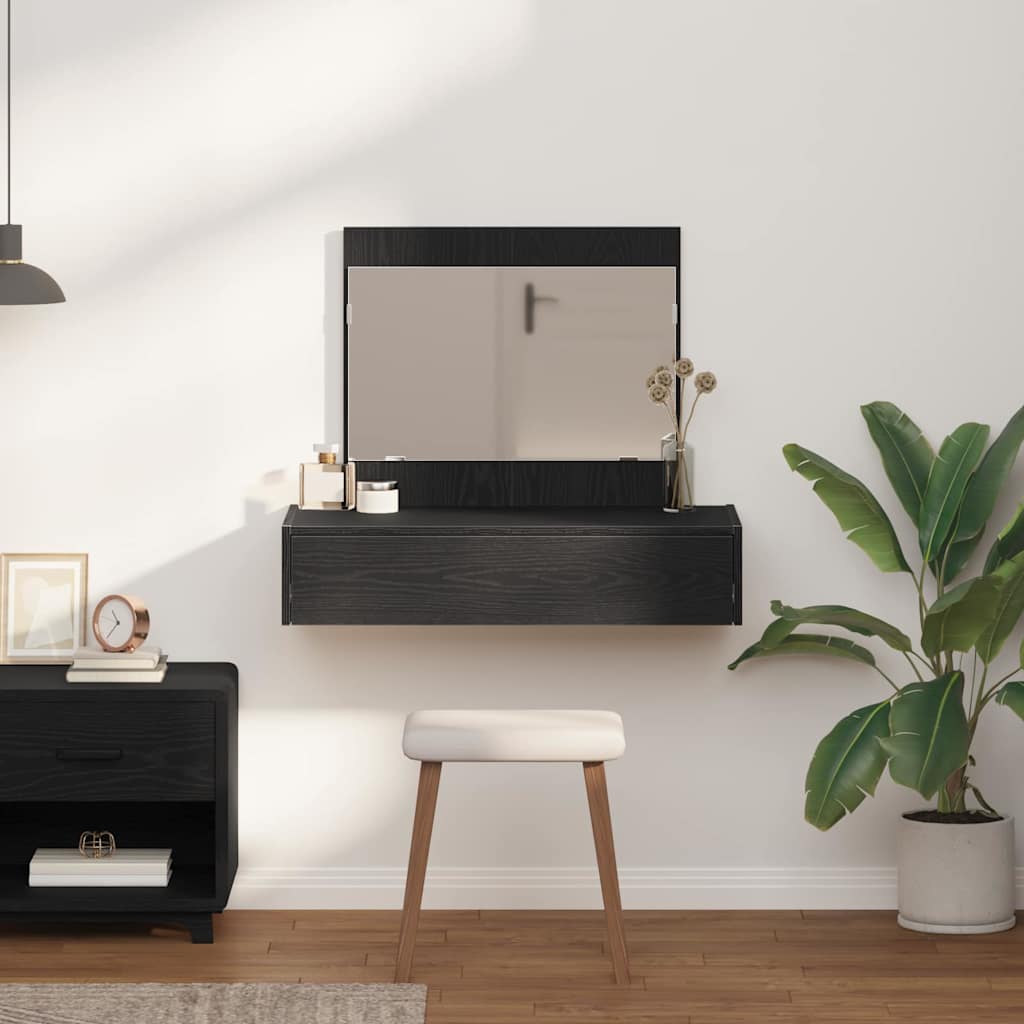 vidaXL Toaletka Czarny 83 x 40 x 70 cm Materiał drewnopochodny