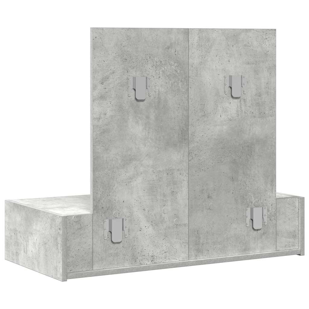 vidaXL Toaletka Szary 83 x 40 x 70 cm Materiał drewnopochodny