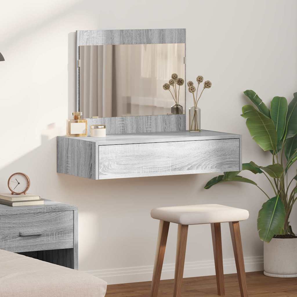 vidaXL Toaletka Szary 83 x 40 x 70 cm Materiał drewnopochodny