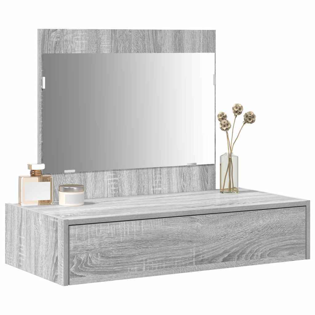vidaXL Toaletka Szary 83 x 40 x 70 cm Materiał drewnopochodny